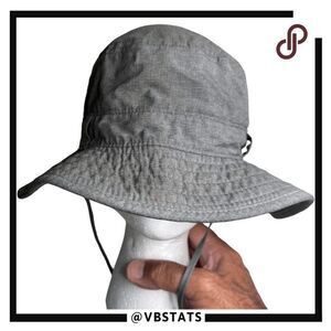 Solar Escape Men's Adjustable Drawstring UV Explorer Bucket Hat Gray One Size